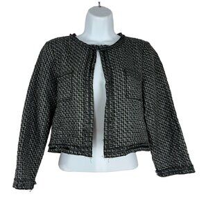 Olsenboye Womens Medium Black White Tweed Jacket Dry Clean Only